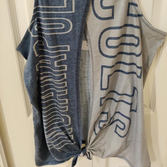 NFL Team Apparel Indianapolis Colts Women's Blue Gray Racerback Tank Top Medium - Picture 4 of 5